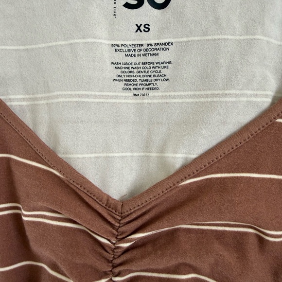 SO Brown Striped Jumpsuit - Picture 2 of 2